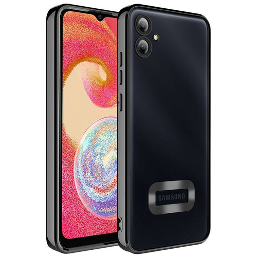 Galaxy A05 Kılıf Kamera Korumalı Logo Gösteren Zore Omega Kılıf - Siyah
