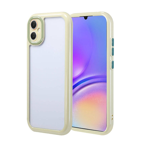 Galaxy A05 Kılıf Kamera Korumalı Renkli Kenar ve Çerçeve Tasarımlı Zore Vitamin Kılıf - Yeşil