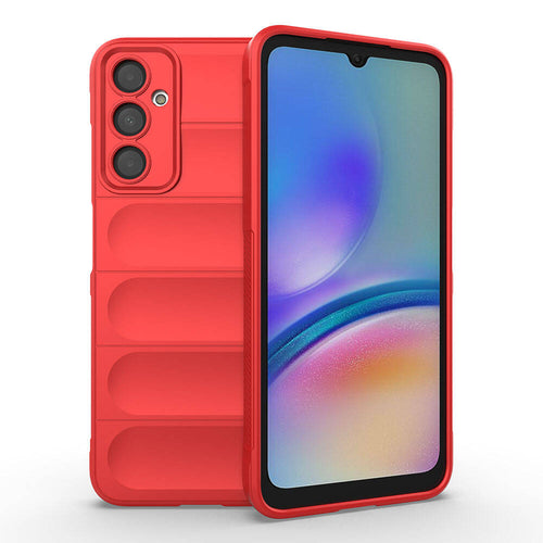 Galaxy A05S Kılıf Esnek TPU Oyuklu Arka Yüzey Tasarımlı Zore Etnik Silikon Kılıf - Kırmızı