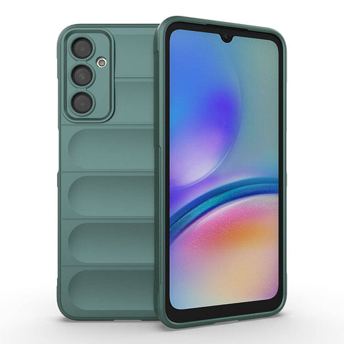 Galaxy A05S Kılıf Esnek TPU Oyuklu Arka Yüzey Tasarımlı Zore Etnik Silikon Kılıf - Koyu Yeşil