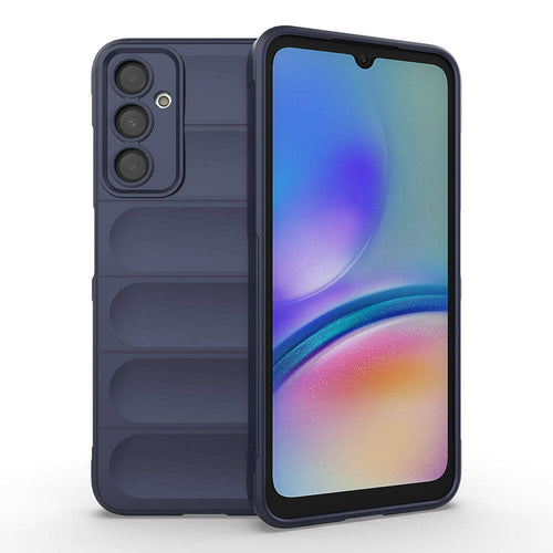 Galaxy A05S Kılıf Esnek TPU Oyuklu Arka Yüzey Tasarımlı Zore Etnik Silikon Kılıf - Lacivert