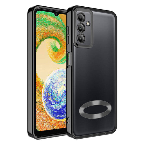 Galaxy A05S Kılıf Kamera Korumalı Logo Gösteren Zore Omega Kılıf - Siyah