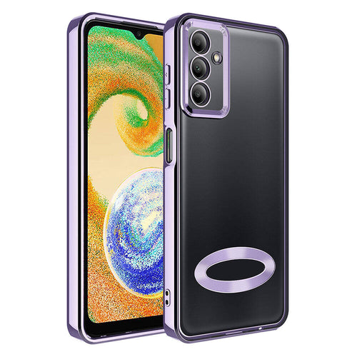 Galaxy A05S Kılıf Kamera Korumalı Logo Gösteren Zore Omega Kılıf - Lila
