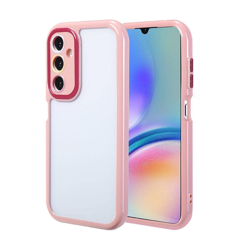 Galaxy A05S Kılıf Kamera Korumalı Renkli Kenar ve Çerçeve Tasarımlı Zore Vitamin Kılıf - Mürdüm