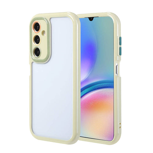 Galaxy A05S Kılıf Kamera Korumalı Renkli Kenar ve Çerçeve Tasarımlı Zore Vitamin Kılıf - Yeşil