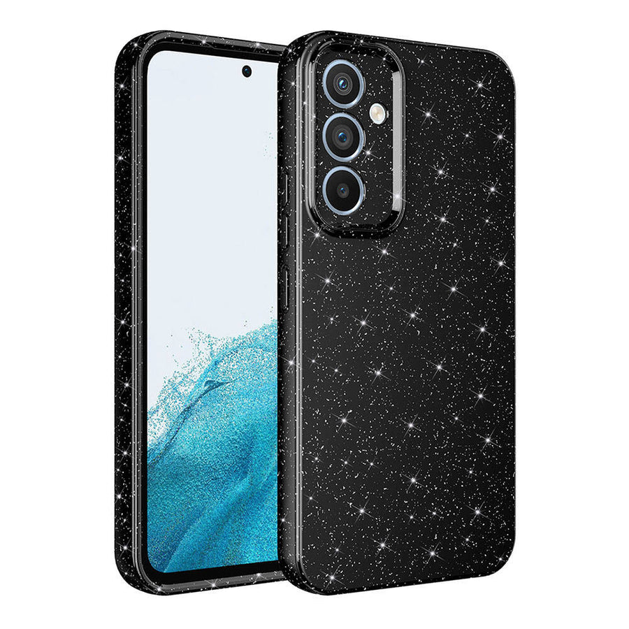 Galaxy A05S Kılıf Kamera Korumalı Simli Lüks Zore Koton Kılıf - Siyah