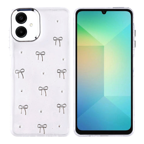 Galaxy A06 Kılıf Airbag Tasarımlı Simli Şeffaf Zore Kutup Kılıf - Fiyonk
