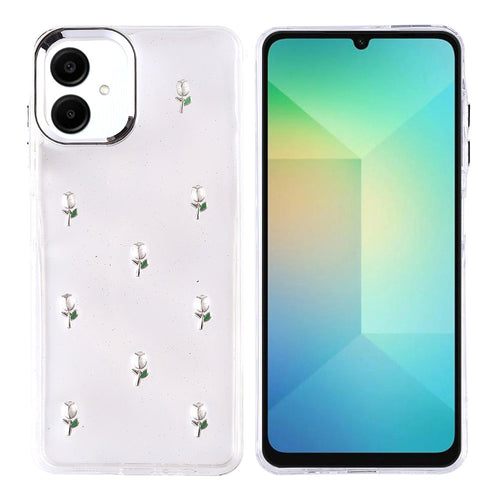 Galaxy A06 Kılıf Airbag Tasarımlı Simli Şeffaf Zore Kutup Kılıf - Lale
