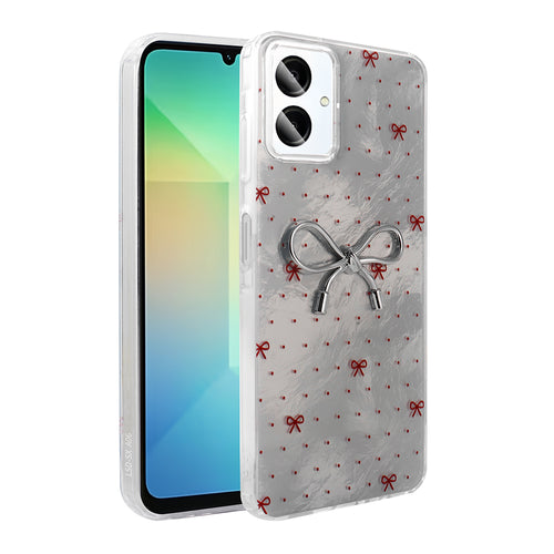 Galaxy A06 Kılıf Kamera Korumalı Figürlü Zore Ponti Silikon Kılıf - Açık Mavi