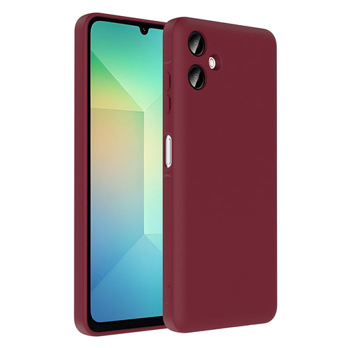 Galaxy A06 Kılıf Kamera Korumalı Kartlık Hazneli Zore Vitra Kılıf - Mürdüm