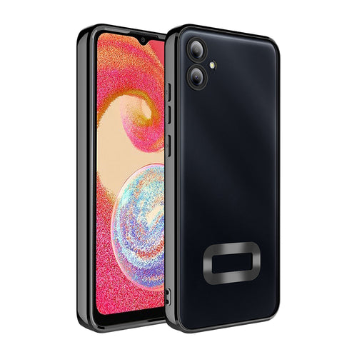 Galaxy A06 Kılıf Kamera Korumalı Logo Gösteren Zore Omega Kılıf - Siyah