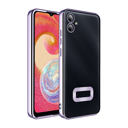 Galaxy A06 Kılıf Kamera Korumalı Logo Gösteren Zore Omega Kılıf - Lila