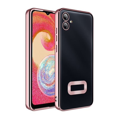 Galaxy A06 Kılıf Kamera Korumalı Logo Gösteren Zore Omega Kılıf - Rose Gold