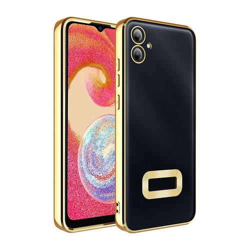 Galaxy A06 Kılıf Kamera Korumalı Logo Gösteren Zore Omega Kılıf - Gold
