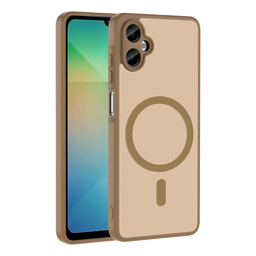 Galaxy A06 Kılıf M-safe Şarj Özellikli Zore Babet Kılıf - Kahverengi