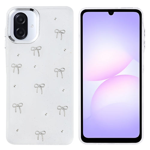 Galaxy A07 Kılıf Airbag Tasarımlı Simli Şeffaf Zore Kutup Kılıf - Fiyonk