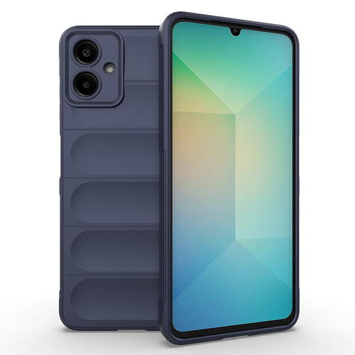 Galaxy A07 Kılıf Esnek TPU Oyuklu Arka Yüzey Tasarımlı Zore Etnik Silikon Kılıf - Lacivert