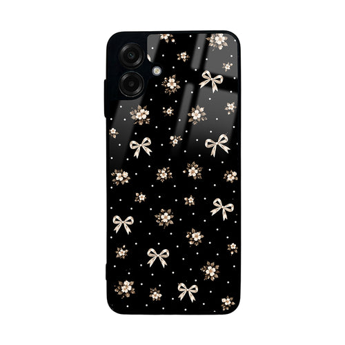 Galaxy A07 Kılıf Kamera Korumalı Desenli Zore Lusi Kılıf - Gold Fiyonk