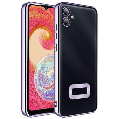 Galaxy A07 Kılıf Kamera Korumalı Logo Gösteren Zore Omega Kılıf - Lila