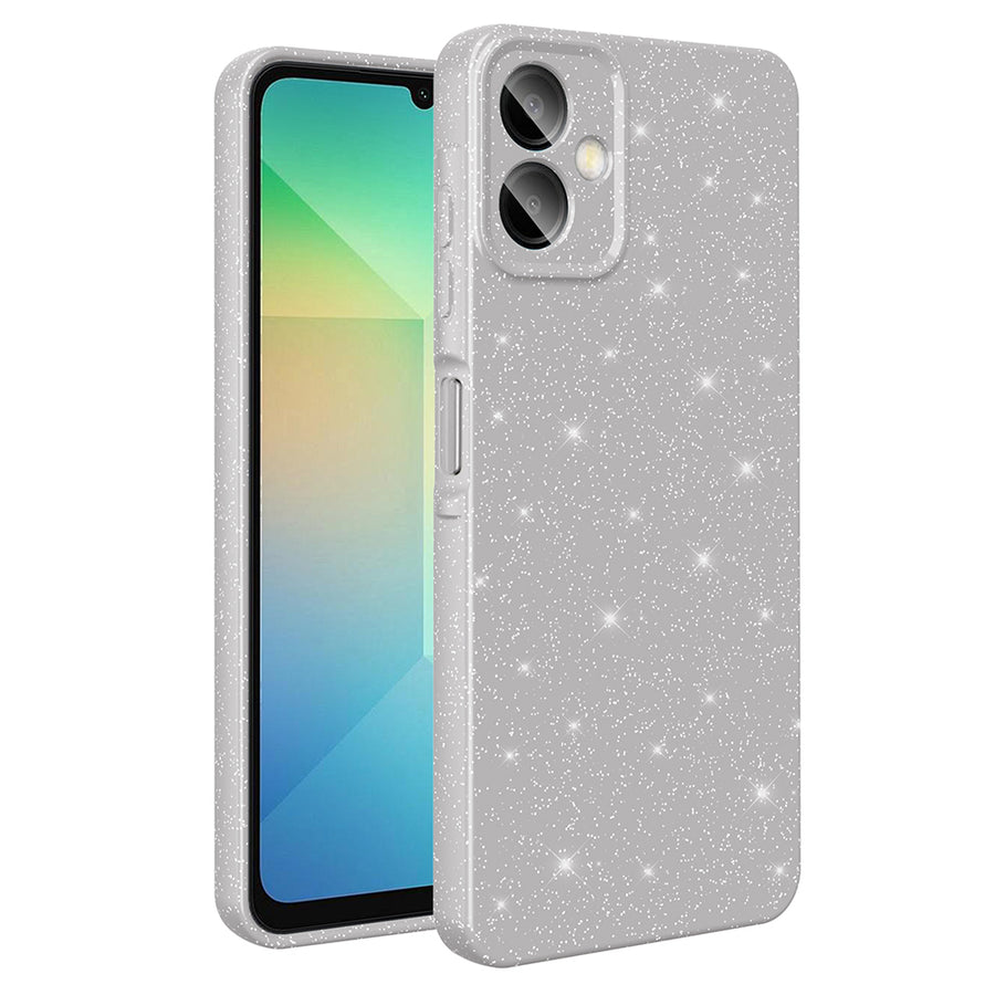 Galaxy A07 Kılıf Kamera Korumalı Simli Lüks Zore Koton Kılıf - Beyaz