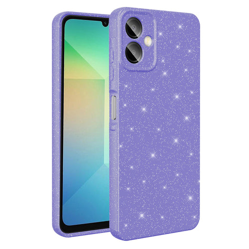 Galaxy A07 Kılıf Kamera Korumalı Simli Lüks Zore Koton Kılıf - Mor