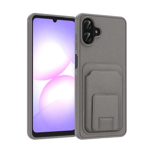 Galaxy A07 Kılıf Kartlıklı TPU Zore Bikart Kılıf - Gri