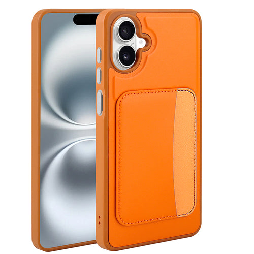 Galaxy A07 Kılıf Kartlıklı Zore X-Kart Silikon Kılıf - Turuncu