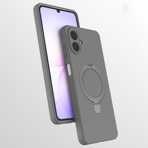 Galaxy A07 Kılıf M-safe Şarj Özellikli Standlı Zore Samara Kılıf - Titanyum-Gri