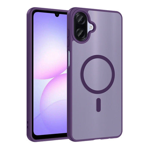 Galaxy A07 Kılıf M-safe Şarj Özellikli Zore Babet Kılıf - Derin Mor