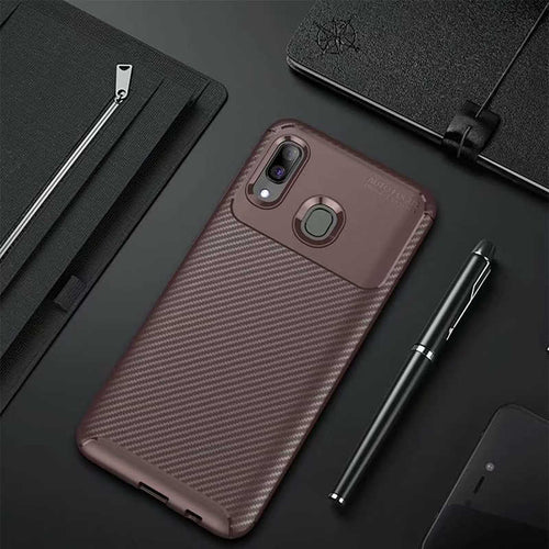 Galaxy A10S Kılıf Zore Negro Silikon Kılıf - Kahverengi