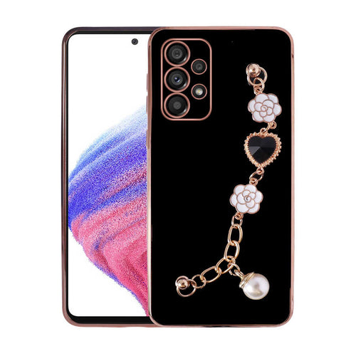 Galaxy A13 4G Kılıf El Tutamaçlı Kamera Korumalı Zore Taka Silikon Kılıf - Siyah