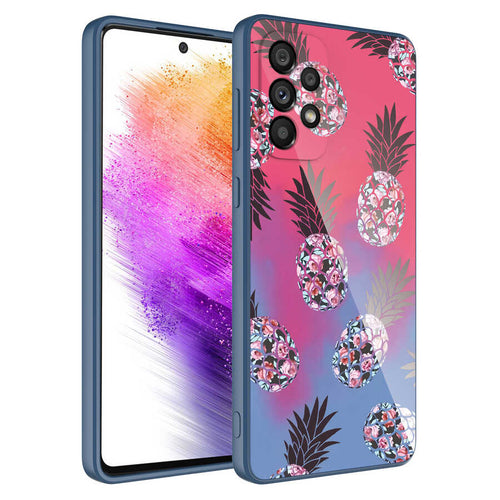 Galaxy A13 4G Kılıf Kamera Korumalı Desenli Sert Silikon Zore Epoksi Kılıf - NO3