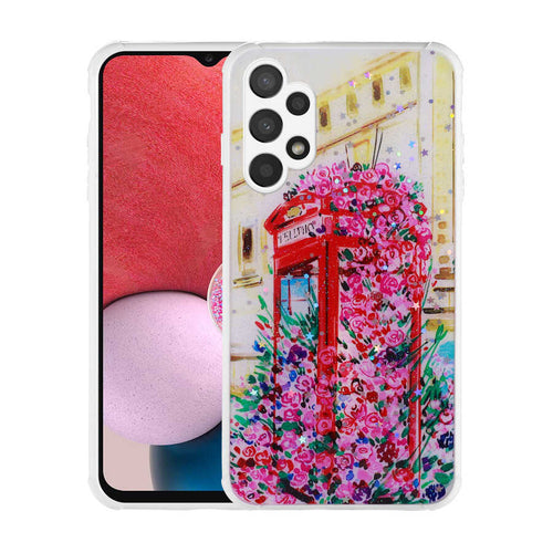 Galaxy A13 4G Kılıf Simli Desenli Kamera Korumalı Parlak Zore Popy Kılıf - Kulübe
