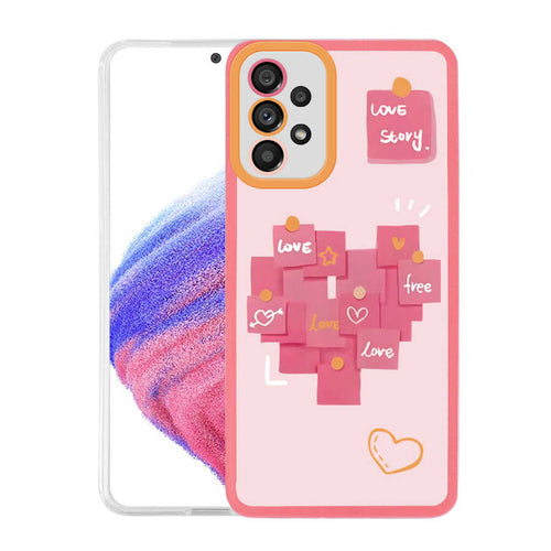 Galaxy A13 4G Kılıf Zore M-Fit Desenli Kılıf - Love Story No2