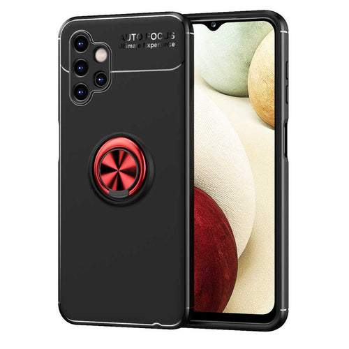 Galaxy A13 4G Kılıf Zore Ravel Silikon Kılıf - Siyah-Kırmızı