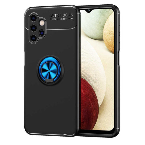 Galaxy A13 4G Kılıf Zore Ravel Silikon Kılıf - Siyah-Mavi