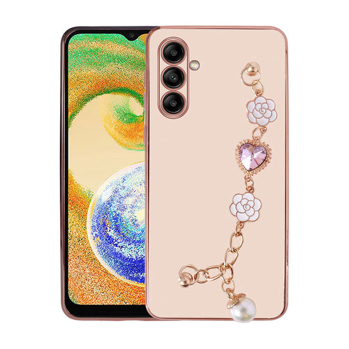 Galaxy A13 5G Kılıf El Tutamaçlı Kamera Korumalı Zore Taka Silikon Kılıf - Pembe
