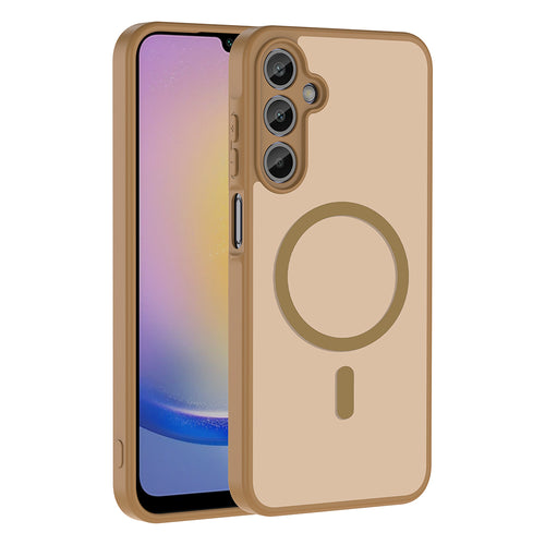 Galaxy A14 Kılıf M-safe Şarj Özellikli Zore Babet Kılıf - Kahverengi