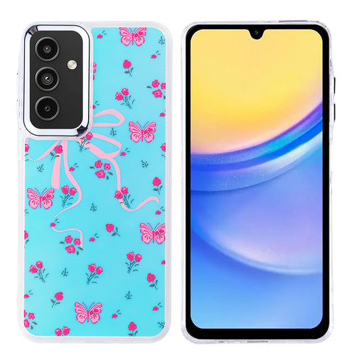 Galaxy A15 Kılıf Airbag Tasarımlı Zore Hadra Kılıf - Kelebek