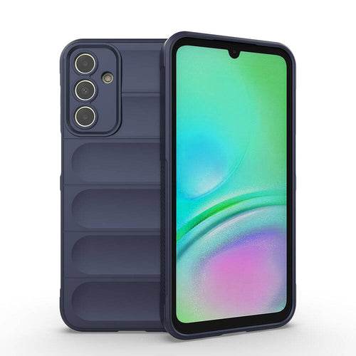 Galaxy A15 Kılıf Esnek TPU Oyuklu Arka Yüzey Tasarımlı Zore Etnik Silikon Kılıf - Lacivert