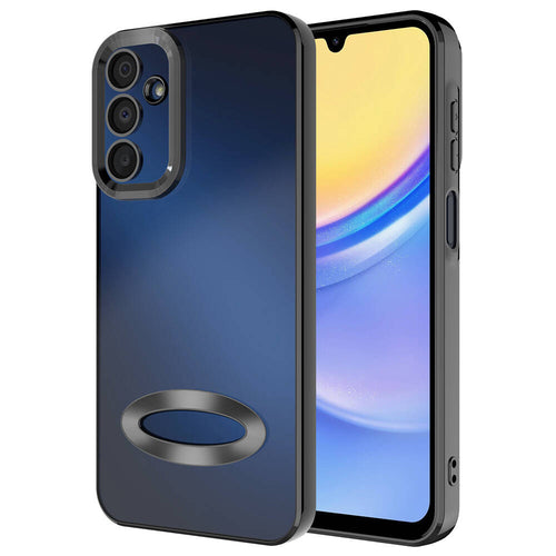 Galaxy A15 Kılıf Kamera Korumalı Logo Gösteren Zore Omega Kılıf - Siyah