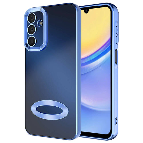 Galaxy A15 Kılıf Kamera Korumalı Logo Gösteren Zore Omega Kılıf - Sierra Mavi