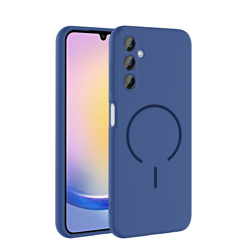 Galaxy A15 Kılıf M-safe Şarj Özellikli Zore Meta Kılıf - Lacivert