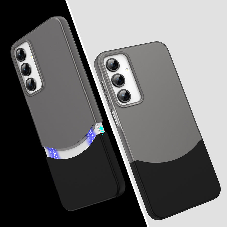 Galaxy A15 Kılıf Mıknatıslı Zore Duble Kılıf - Siyah