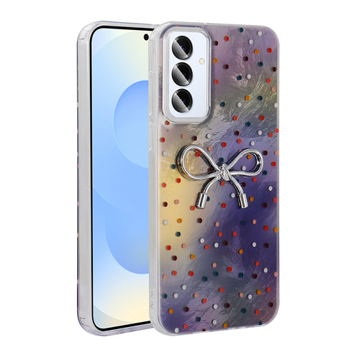Galaxy A16 Kılıf Kamera Korumalı Figürlü Zore Ponti Silikon Kılıf - Lila
