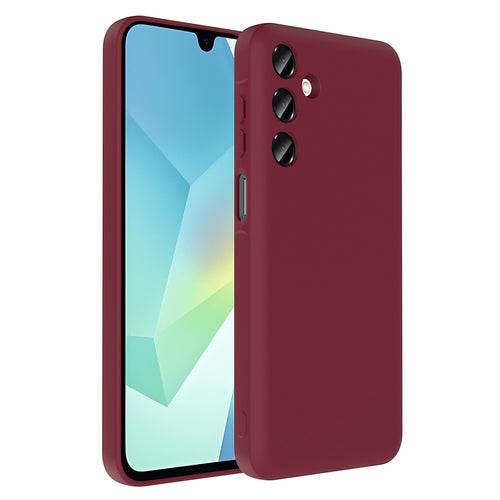 Galaxy A16 Kılıf Kamera Korumalı Kartlık Hazneli Zore Vitra Kılıf - Mürdüm