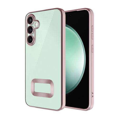 Galaxy A16 Kılıf Kamera Korumalı Logo Gösteren Zore Omega Kılıf - Rose Gold