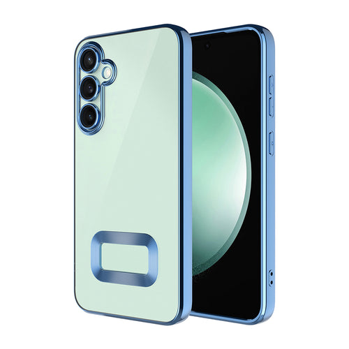 Galaxy A16 Kılıf Kamera Korumalı Logo Gösteren Zore Omega Kılıf - Mavi