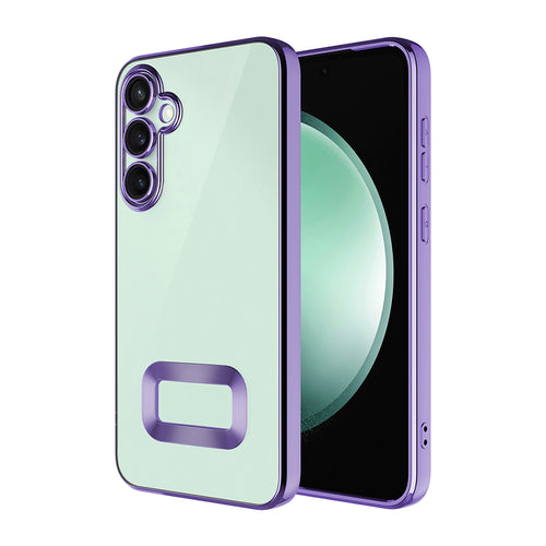 Galaxy A16 Kılıf Kamera Korumalı Logo Gösteren Zore Omega Kılıf - Lila