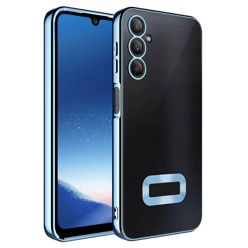 Galaxy A16 Kılıf Kamera Korumalı Logo Gösteren Zore Omega Kılıf - Sierra Mavi